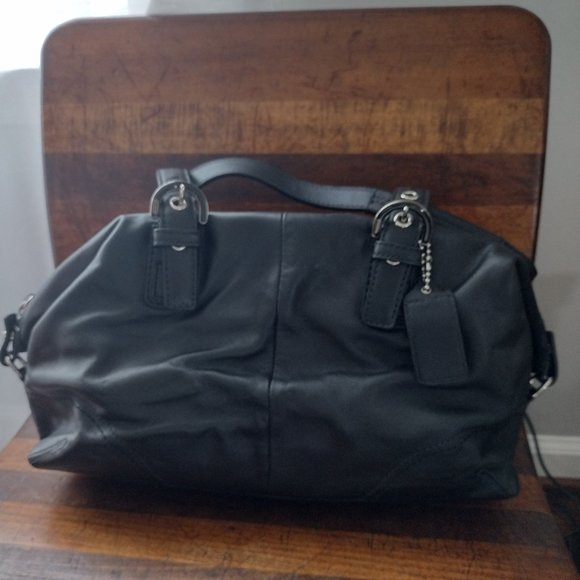 Coach Handbags - COACH F17220 Soho Black Leather Satchel Shoulder Bag